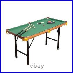 55 Portable Folding Billiards Table Game Pool Table for Kids Adults With Cues, B