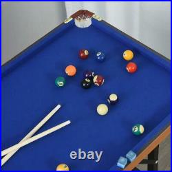 55'' Portable Folding Billiards Table Game Pool Table with Cues, Ball, Rack, Brush