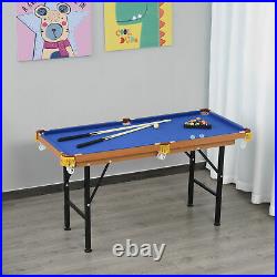 55 Small Play Billard Gaming Table with Full Set of Balls, Brushes, and Chalk