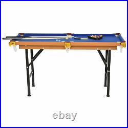 55 Small Play Billard Gaming Table with Full Set of Balls, Brushes, and Chalk