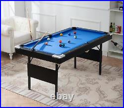 5.5 FT Billiards Table Portable Pool Table with Balls, 2 Cue Sticks and Chalk US