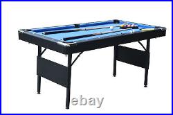 5.5ft Folding Portable Pool Table Set for Family Game Room Indoor Billiard Table