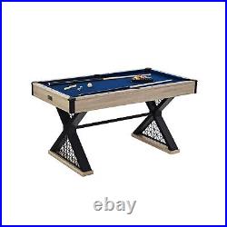 5' Brooks Drop Pocket Table With Pool Ball and Cue Stick Set X-form Table Legs