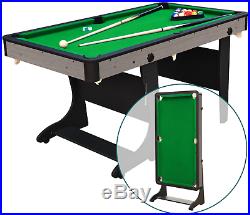 5 Foot (60 inches) Folding Pool Table Billards Compact Storage Cue Accessory Set