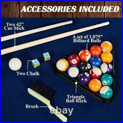 60 Arcade Billiard Compact Design Pool Table With Accessories For Small Spaces
