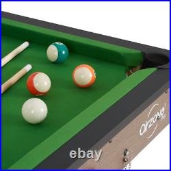 60 Folding Pool Table with Accessories, Green Cloth, New