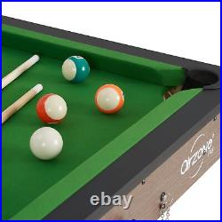 60 Folding Small Space Pool Table With Accessories And Locking Pin Green Cloth
