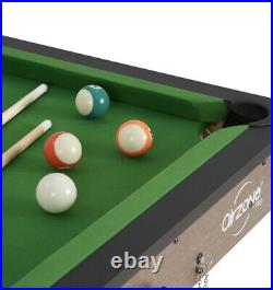 60 Inches Folding Pool Table Airzone With Accessories Green Cloth 6 Pockets NEW