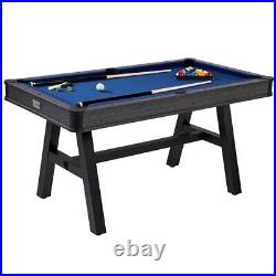 60 Pool Billiards Table W Cues, Balls, Triangle, Chalk At Home Game Room Arcade