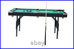 65×35 1 Set Pool Table Portable Billirad Table Indoor Game Table MDF + Steel