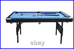 66x35'' Foldable Pool Table Billiard Desk Indoor Game Cue Ball for Childrens