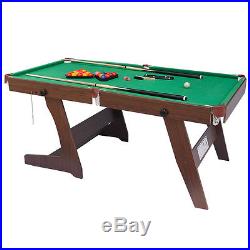 6FT Green Billiard Foldaway Billiard Table Snooker Table pool with Balls and Cue