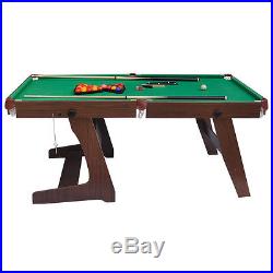 6FT Green Billiard Foldaway Billiard Table Snooker Table pool with Balls and Cue