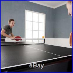 6Ft Arcade Billiard Table with Table Tennis Top Combo Family Game Man Cave Set