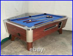 6 1/2' Valley Commercial Coin-op Pool Table Model Zd-4 New Blue Cloth