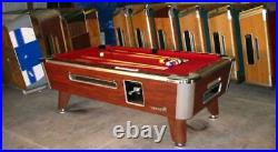 6 1/2' Valley Commercial Coin-op Pool Table Model Zd-4 New Red Cloth