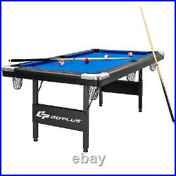6' Billiard Table 76 Inch Foldable Pool Table Perfect for Kids and Adults Blue