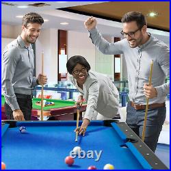 6 FT Billiard Table 76 Inch Foldable Pool Table Perfect for Kids and Adults Blue