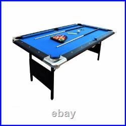 6 Ft Indoor Billiard Easy Folding Storage Balls Cues Chalk Portable Pool Table