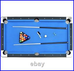 6-Ft Portable Durable Pool Table Indoor Billiards Hathaway Fairmont, Blue/Black