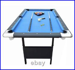 6-Ft Portable Durable Pool Table Indoor Billiards Hathaway Fairmont, Blue/Black