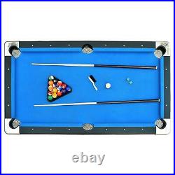 6 Ft. Portable Pool Table Indoor Billiard Game Easy Folding Storage With Balls