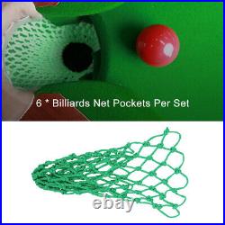6 Pool Table Kit Accessories Billiards Net Bag FBH
