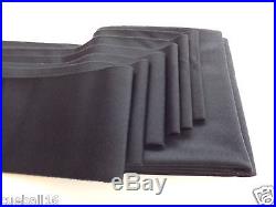 6ft / 6x3 BLACK Quality WOOL POOL CLOTH Bed & 6 x Cushions Strips- For UK Tables