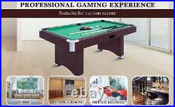 6ft Billiard Table Bar Size Pool Table Heavy Duty Family Game Room Man Cave Kids