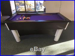 6ft DPT Freeplay Pool Table Black & Purple American billiard balls Used