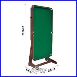 6ft Mdf Foldable Pool Snooker Table Green Felt Free Accessory For Billiard Room