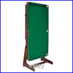6ft Mdf Foldable Pool Snooker Table Green Felt Free Accessory For Billiard Room