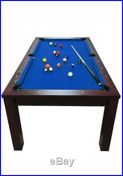 7Ft Pool Table Billiard Blue became a dinner table with benches m. Rich Blue