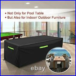 7/8/9 ft Pool Table Cover, Waterproof Billiard Cover Polyester Fabric for