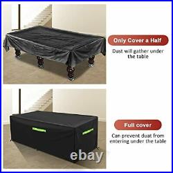 7/8/9 ft Pool Table Cover, Waterproof Billiard Cover Polyester Fabric for
