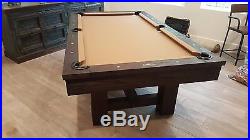 7 & 8 ft Dining Reno Slate Pool Table with Rustic Antique Walnut Finish
