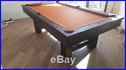 7 & 8 ft Dining Reno Slate Pool Table with Rustic Antique Walnut Finish