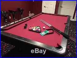 7' American Heritage Omega pool table and accessories