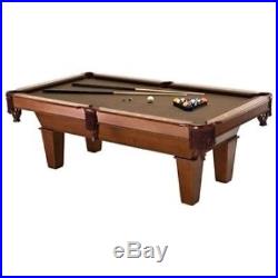 7' Brown Top Pool Table with 2 Cues and balls