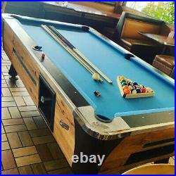 7' Dynamo Bar Pool Table Slightly Used Balls, rack, and sticks included