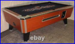 7' Dynamo Light Oak Coin-op Pool Table With Red Cloth Also Avail In 6 1/2', 8