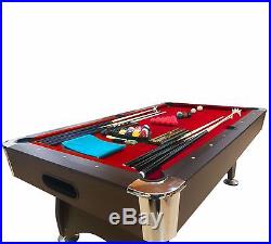 7' Feet Billiard Pool Table Snooker Full Set Accessories Game mod. Red Devil