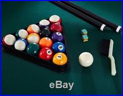 7 Foot Bar Size Pool Table Billiard Tables Balls 2 Cues Plus Dartboard Set Black