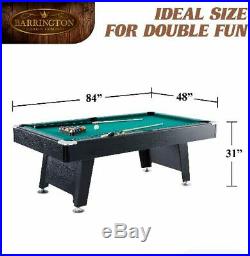 7 Foot Billiards Pool Table Set 84 with Cue Sticks, Balls Bonus Dartboard Game
