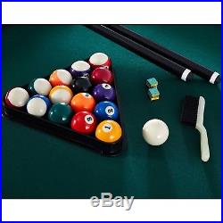 7 Foot Billiards Pool Table Set 84 with Cue Sticks, Balls & Bonus Dartboard Game