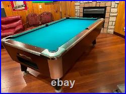 7' Great American Eagle POOL TABLE withHanging Light, Balls + Triangle