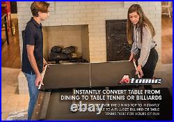 7' Hampton 3-In-1 Combination Table Includes Billiards, Table Tennis, and Dining