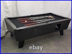 7' VALLEY Black Kat COMMERCIAL COIN-OP POOL TABLE NEW Black CLOTH