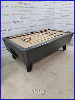 7' VALLEY Black Kat COMMERCIAL COIN-OP POOL TABLE NEW Khaki CLOTH