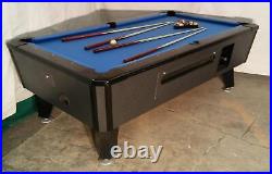 7' VALLEY Black Kat COMMERCIAL COIN-OP POOL TABLE NEW Red CLOTH